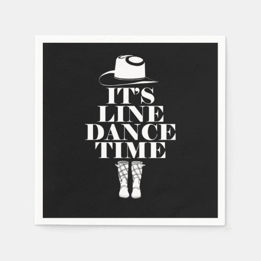 Dance Time Line Dancing Music Boost Gift Serviette (Vorderseite)