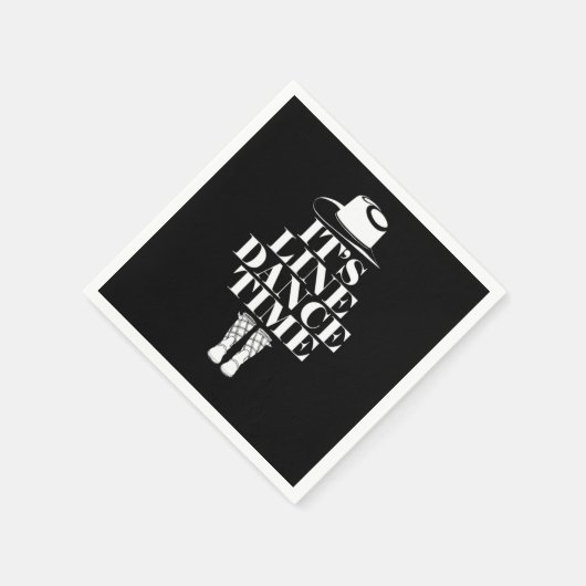 Dance Time Line Dancing Music Boost Gift Serviette (Ecke)