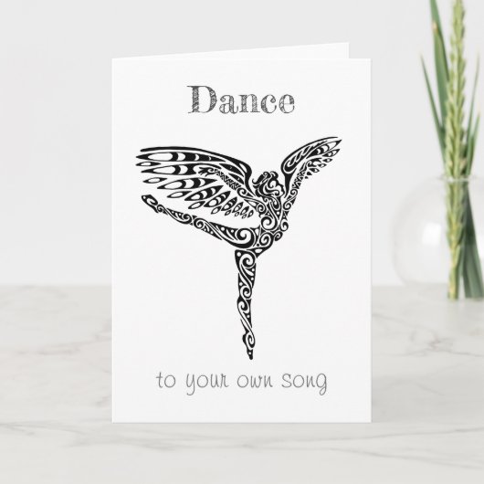 "Dance to your own Song" Angel Design Karte (Vorderseite)