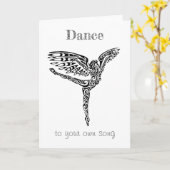 "Dance to your own Song" Angel Design Karte (Gelbe Blume)