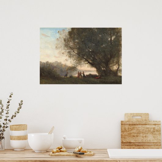 Dance Under Trees - Jean-Baptiste - Corot Fine Art Poster (Küche)