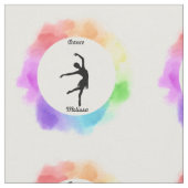 Dance Wasserfarbe Stoff mit ihrem Namen (Nahaufnahme)