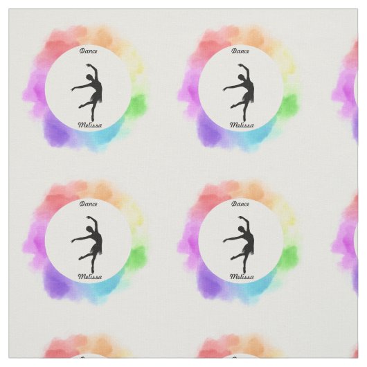 Dance Wasserfarbe Stoff mit ihrem Namen (Muster)