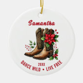 Dance Wild Live Free Holiday Ornament (Vorne)
