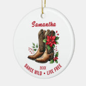 Dance Wild Live Free Holiday Ornament (Links)