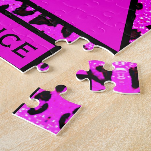 Dance - Wild über Dance Pink Leopard Puzzle (Seite)
