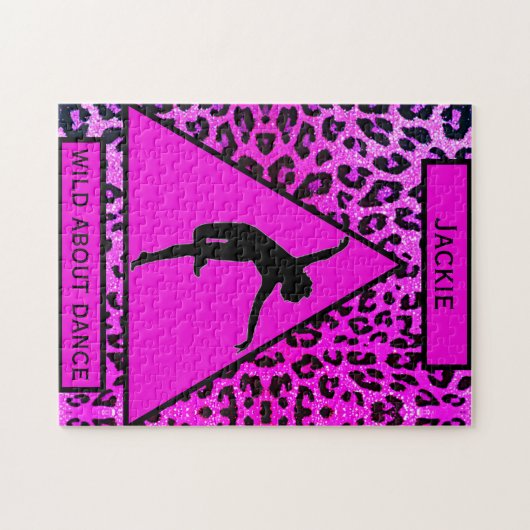 Dance - Wild über Dance Pink Leopard Puzzle (Horizontal)