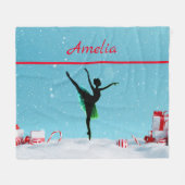 Dance Winter Wonderland Fleecedecke (Vorderseite (Horizontal))