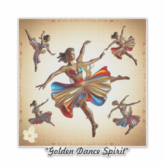 "Dance with Elegant Style" Aufkleber (Vorderseite)