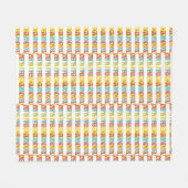 "Dance with the Groove" farbenfrohe Grafik Fleecedecke (Vorderseite (Horizontal))