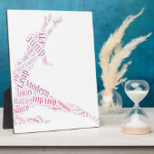 Dance Word Cloud Pink Fotoplatte (Seite)