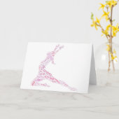 Dance Word Cloud Pink Karte (Gelbe Blume)