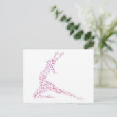 Dance Word Cloud Pink Postkarte (Stehend Vorderseite)