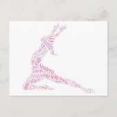 Dance Word Cloud Pink Postkarte (Vorderseite)