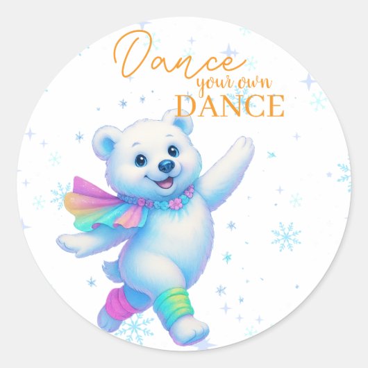 Dance Your Own Dance Canvas Art  Runder Aufkleber (Vorderseite)