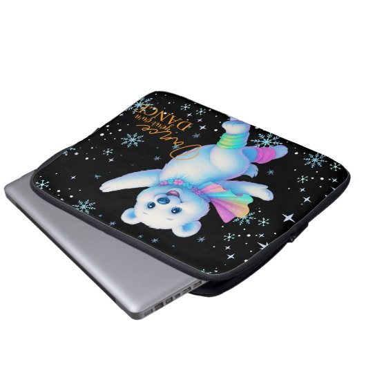 Dance your own Dance Laptop Case  (Vorne Knopf)