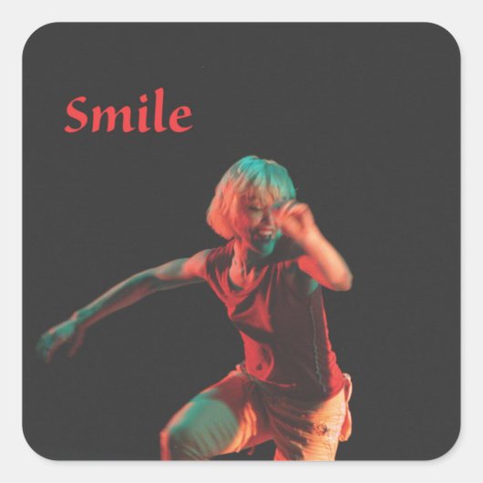 Dance your Verbs - Smile Sticker (Vorderseite)