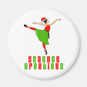 DanceChick Frohe Festtage Magnet