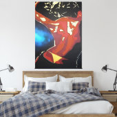 Dancefloor Diva Sommerurlaub Abstrakte Kunst, Dich Leinwanddruck (Insitu (Schlafzimmer))