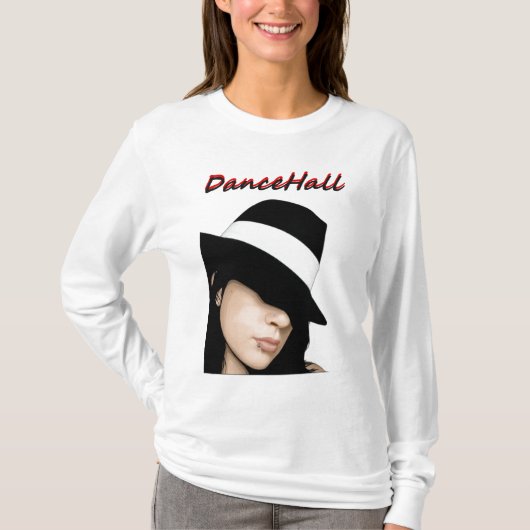 Dancehall-Damen Kapuzenpulli-lange Hülse T-Shirt (Vorderseite)