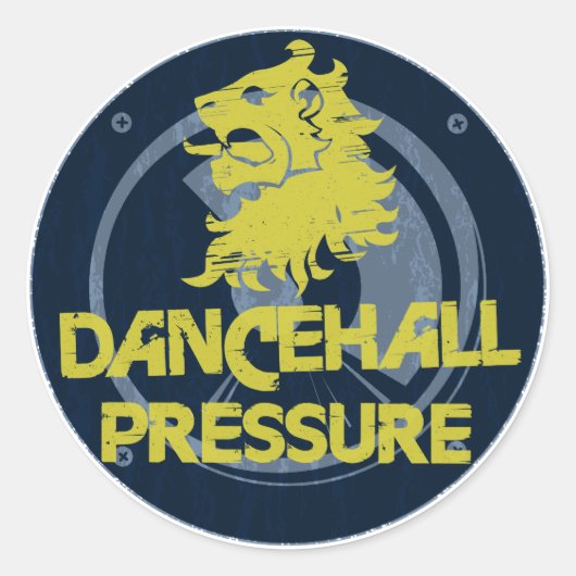 Dancehall-Druck Runder Aufkleber (Vorderseite)