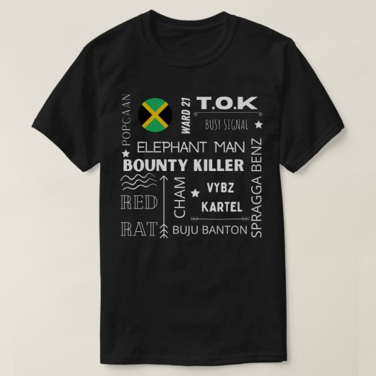 Dancehall Reggae Artist White Text Design Classic T-Shirt (Design vorne)