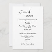 Dancer 3 Abschluss Einladung (Rückseite)