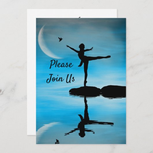 Dancer 3 Abschluss Einladung (Vorne/Hinten)