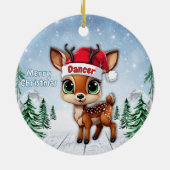 Dancer Baby Deer, Fawn, Doe, Reindeer 🦌🎄 Keramik Ornament (Hinten)