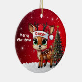 Dancer Baby Deer, Fawn, Doe, Reindeer🦌 🎄 Keramik Ornament (Rechts)