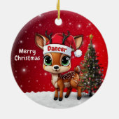 Dancer Baby Deer, Fawn, Doe, Reindeer🦌 🎄 Keramik Ornament (Hinten)