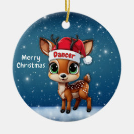 Dancer Baby Deer, Fawn, Doe, Reindeer🦌 🎄 Keramik Ornament