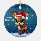 Dancer Baby Deer, Fawn, Doe, Reindeer🦌 🎄 Keramik Ornament (Hinten)