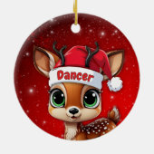Dancer Baby Deer, Fawn, Doe, Reindeer🦌 🎄 Keramik Ornament (Hinten)