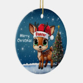 Dancer Baby Deer, Fawn, Doe, Reindeer🦌 🎄 Keramik Ornament (Rechts)