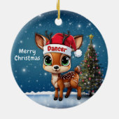Dancer Baby Deer, Fawn, Doe, Reindeer🦌 🎄 Keramik Ornament (Hinten)