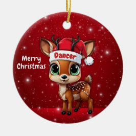 Dancer Baby Deer, Fawn, Doe, Reindeer🦌 🎄 Keramik Ornament