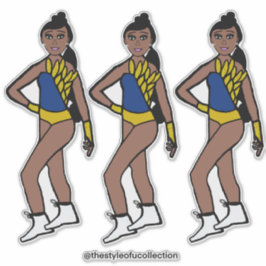 Dancer Blue Gold #1 Aufkleber