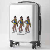 Dancer Blue Gold #1 Aufkleber (Koffer)