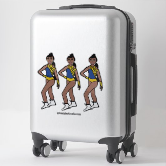 Dancer Blue Gold #1 Aufkleber (Koffer)