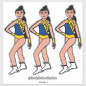 Dancer Blue Gold #2 Sticker (Blatt)