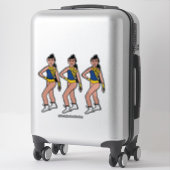 Dancer Blue Gold #2 Sticker (Koffer)