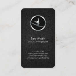 Dancer Choreograf Chrome Dancer Business Card Visitenkarte