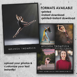 Dancer Choreographer Comp Card 5 Photo Headshot Einladung