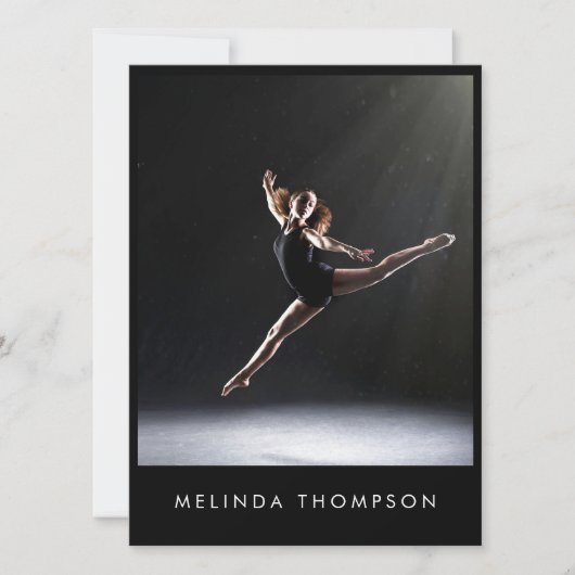 Dancer Choreographer Comp Card 5 Photo QR Code Einladung (Vorderseite)