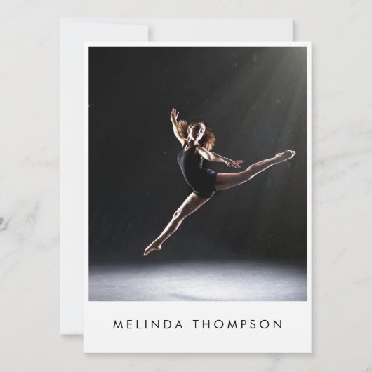 Dancer Choreographer Comp Card 5 Photo QR Code Einladung (Vorderseite)