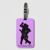 Dancer Couple Luggage Markieren Sie Ihren Text und Gepäckanhänger (Vorderseite Vertikal)