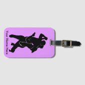 Dancer Couple Luggage Markieren Sie Ihren Text und Gepäckanhänger (Vorderseite (Horizontal))