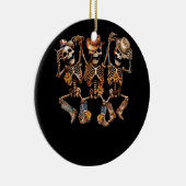 Dancer Cowboy Skeleton Cowgirl Dancing Bone Boots Keramik Ornament (Rechts)
