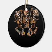 Dancer Cowboy Skeleton Cowgirl Dancing Bone Boots Keramik Ornament (Links)